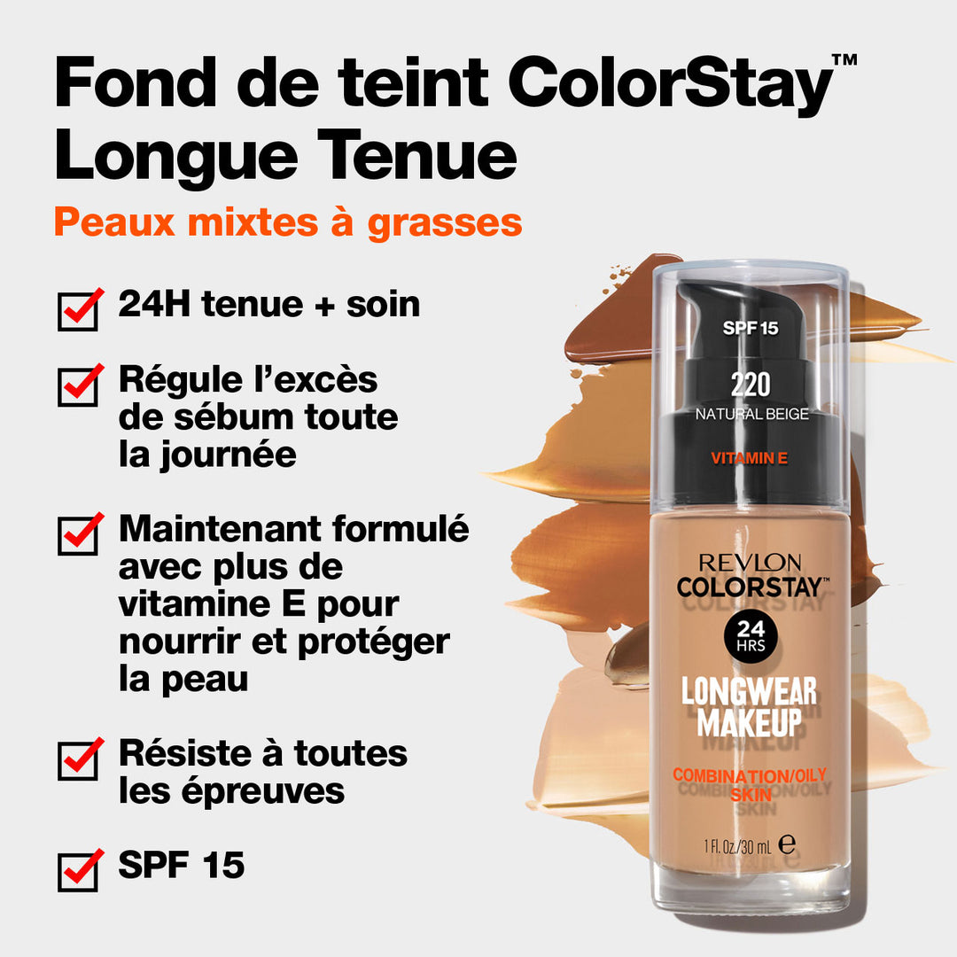 Fond de Teint ColorStay™ Peaux Mixtes/Grasses SPF 15