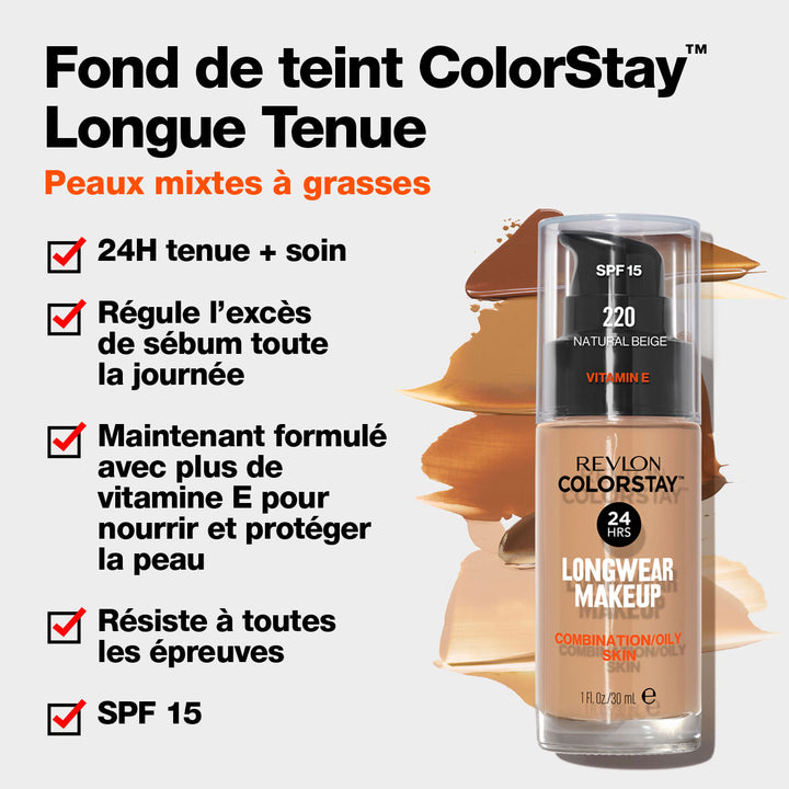 Fond de Teint ColorStay™ Peaux Mixtes/Grasses SPF 15